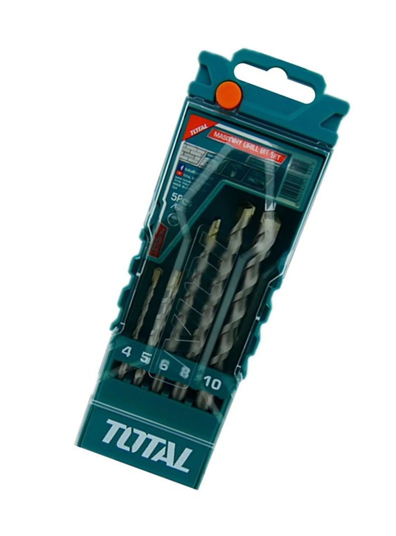 Kit Set Juego Brocas Para Concreto 5 Piezas Total Tacsd5051-2