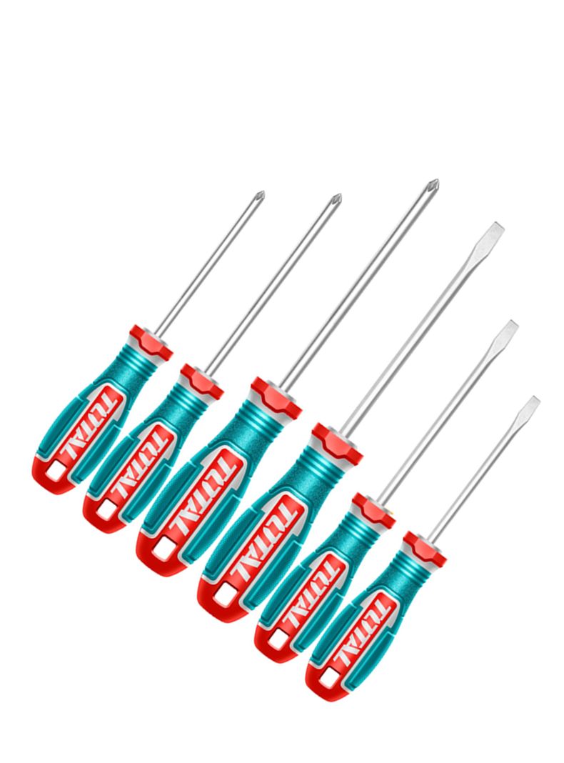 Kit Juego Destornilladores 6 Piezas Total Tksds0626-1