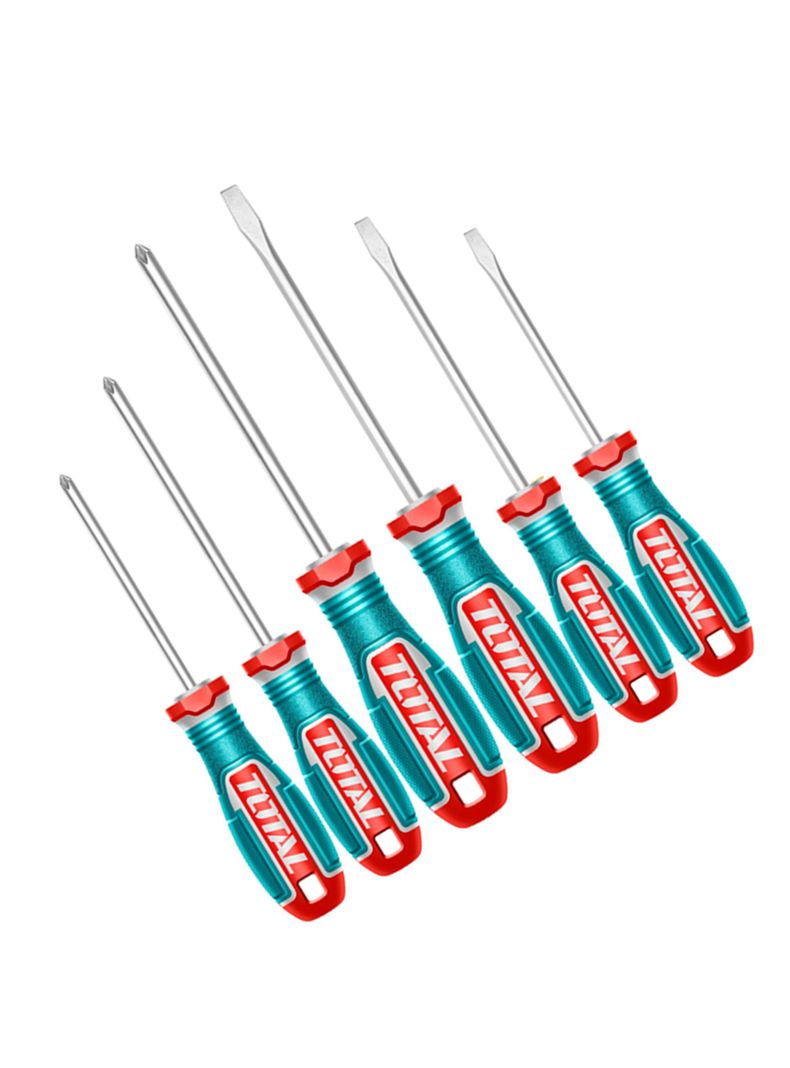 Kit Juego Destornilladores 6 Piezas Total Tksds0626-2
