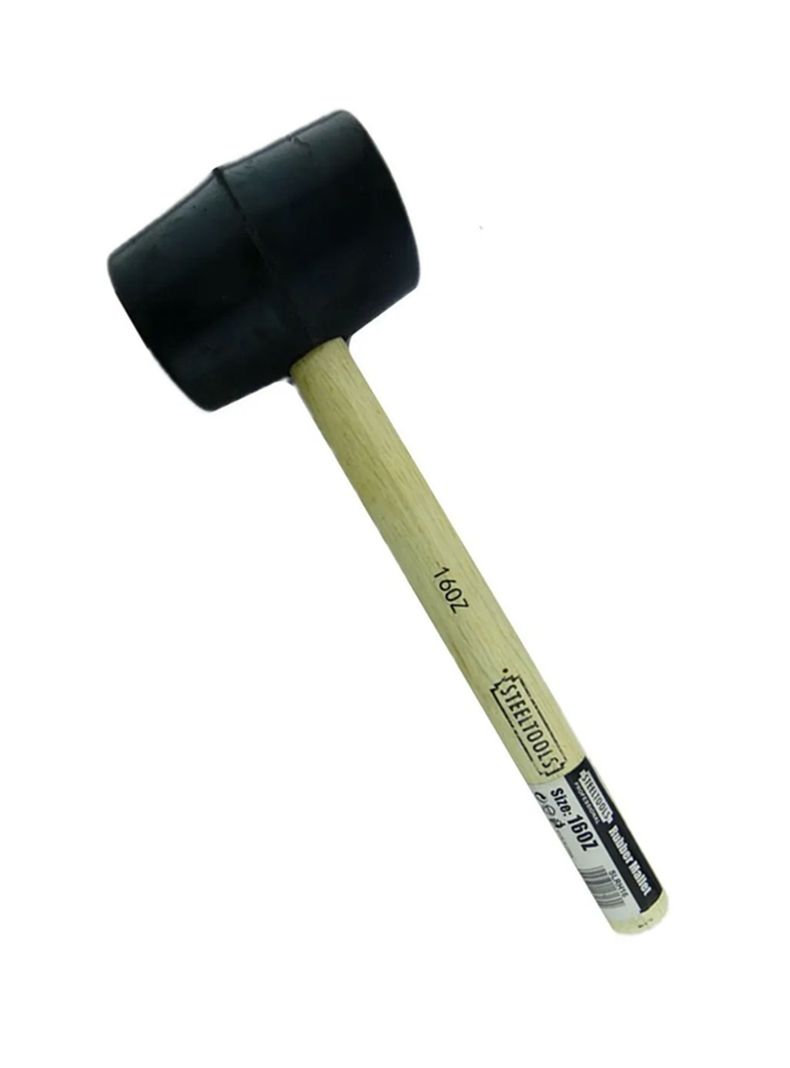 Combo Martillo Mazo Maceta De Goma 16oz Slrh16-0