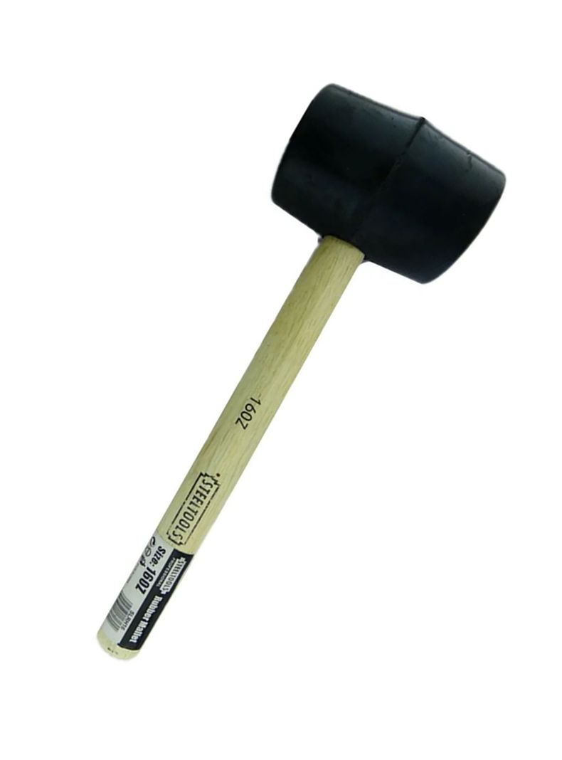 Combo Martillo Mazo Maceta De Goma 16oz Slrh16-1