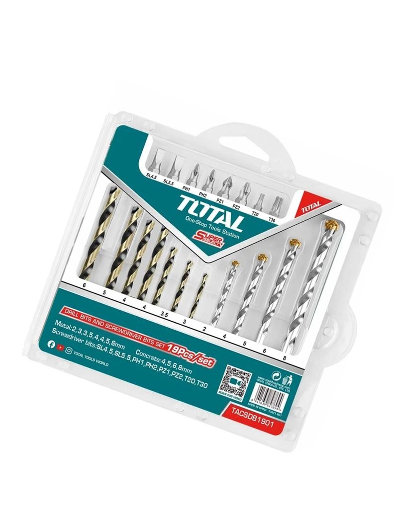 Brocas Y Puntas Atornillador Taladro 19 Pcs Total-2