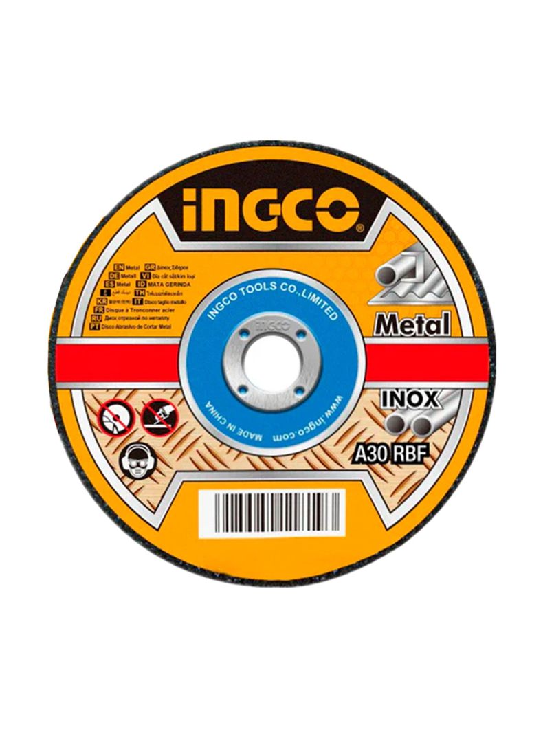 Disco De Corte P/ Metal Acero Inoxidable 115mm 25 Und Ingco-0