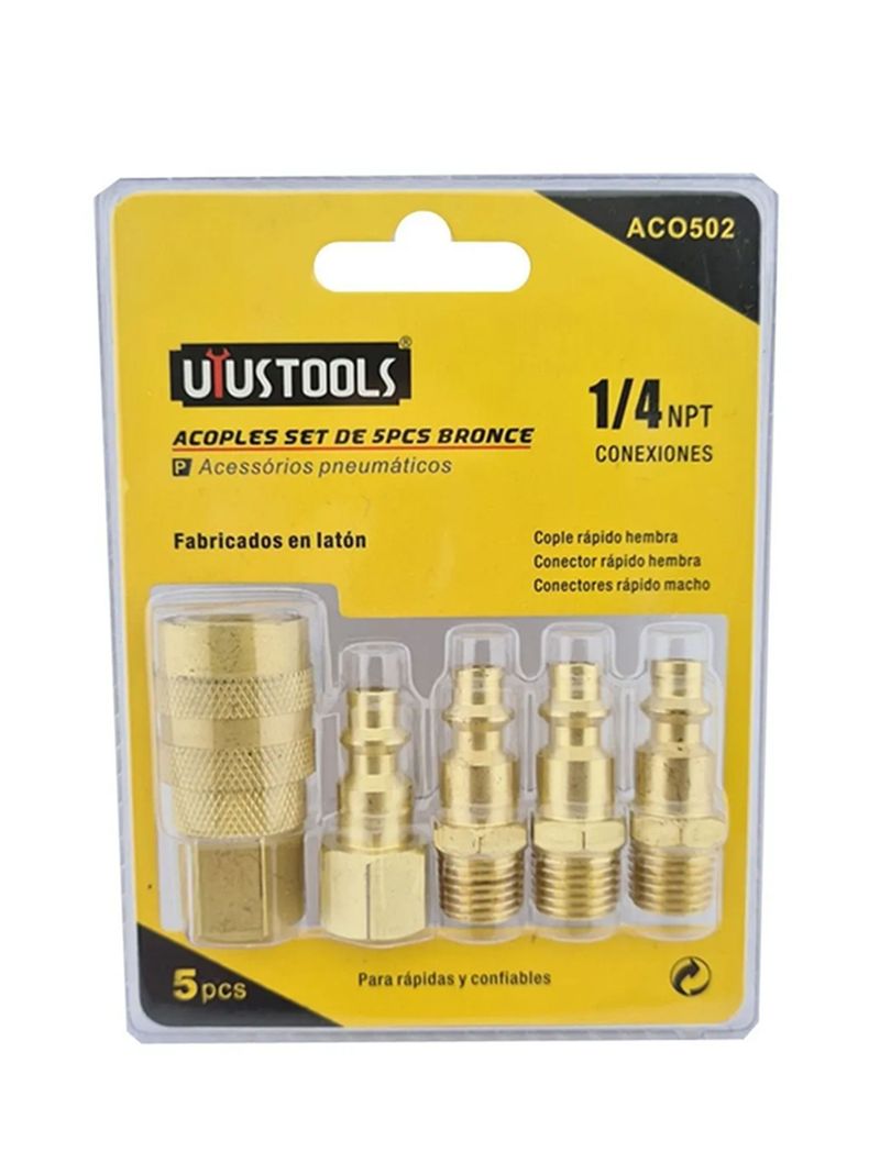 Accesorio Acoples Rapido P/ Compresor 5pcs Uyus