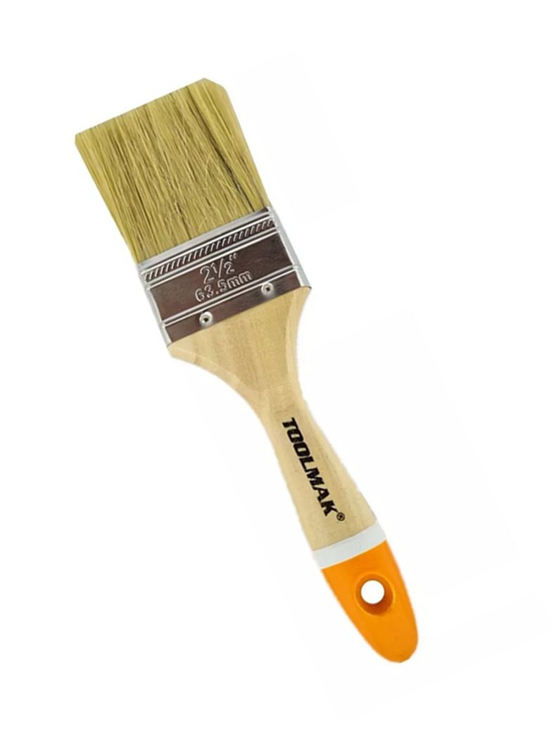 Brocha P/ Pintar 2.5 Pulg 63mm Mango Madera Toolmak Tmk19291-1