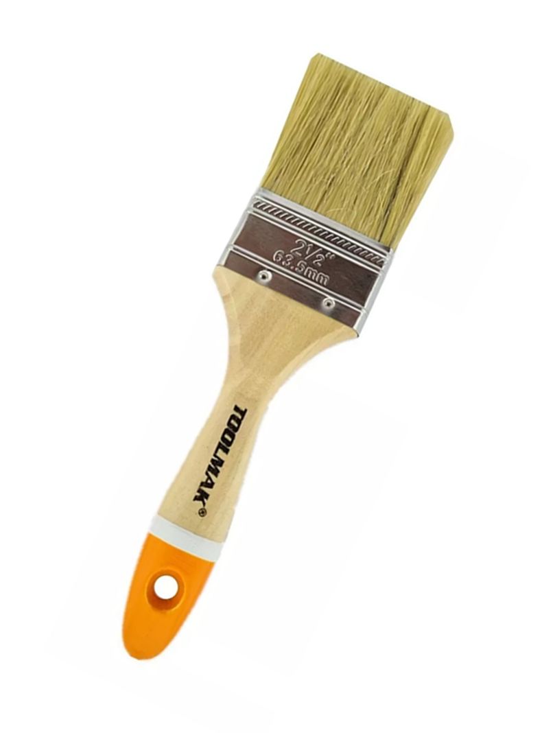Brocha P/ Pintar 2.5 Pulg 63mm Mango Madera Toolmak Tmk19291-2