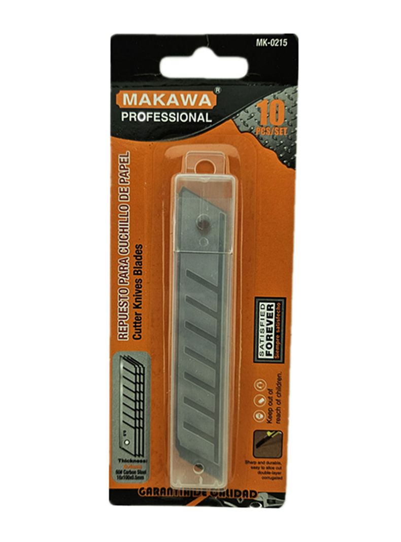 10x Repuesto Hoja Cuchillo Cartonero Corta Cartón 18mm Mk-0