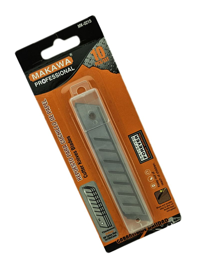 10x Repuesto Hoja Cuchillo Cartonero Corta Cartón 18mm Mk-1