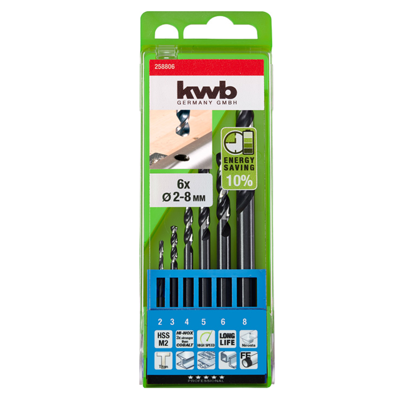 Brocas Para Metal 6 Piezas Hi-Nox Kwb 258806-0