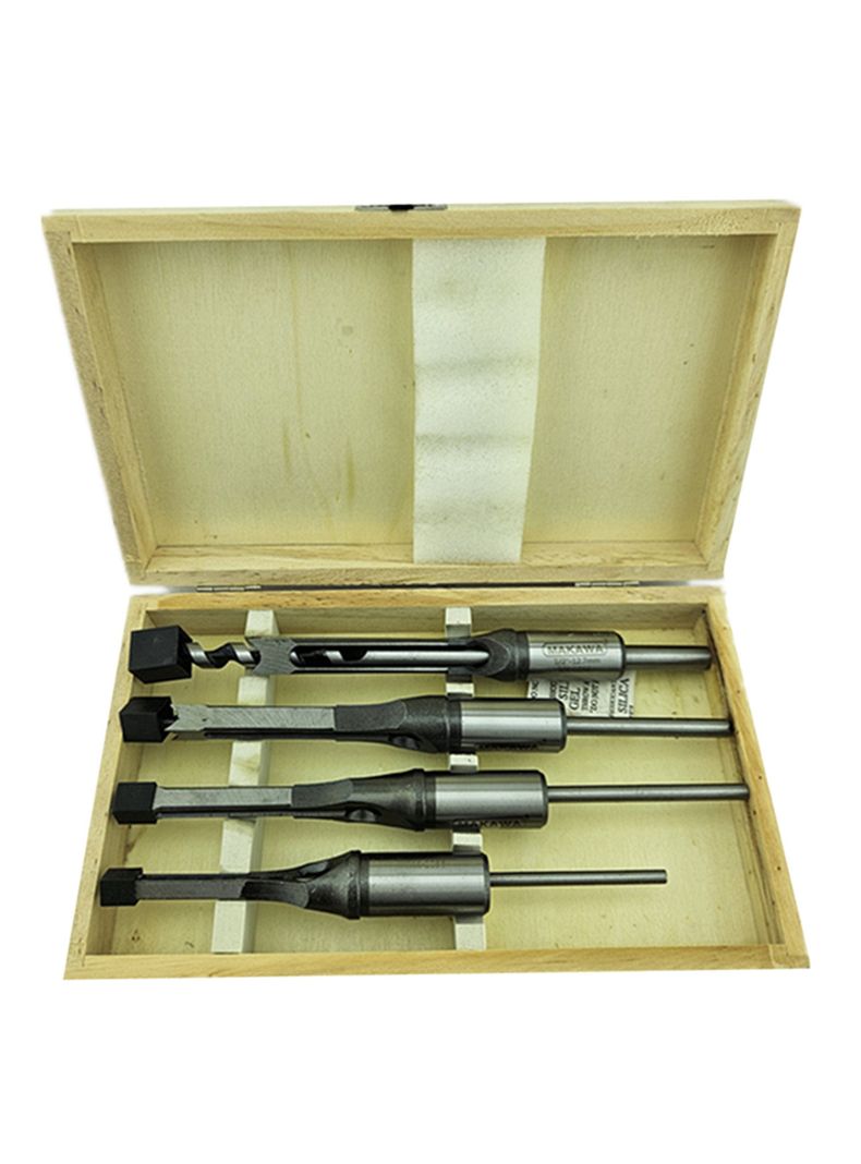 Juego Brocas Agujero Cuadrado Para Madera 4 Piezas Mk-1056-0