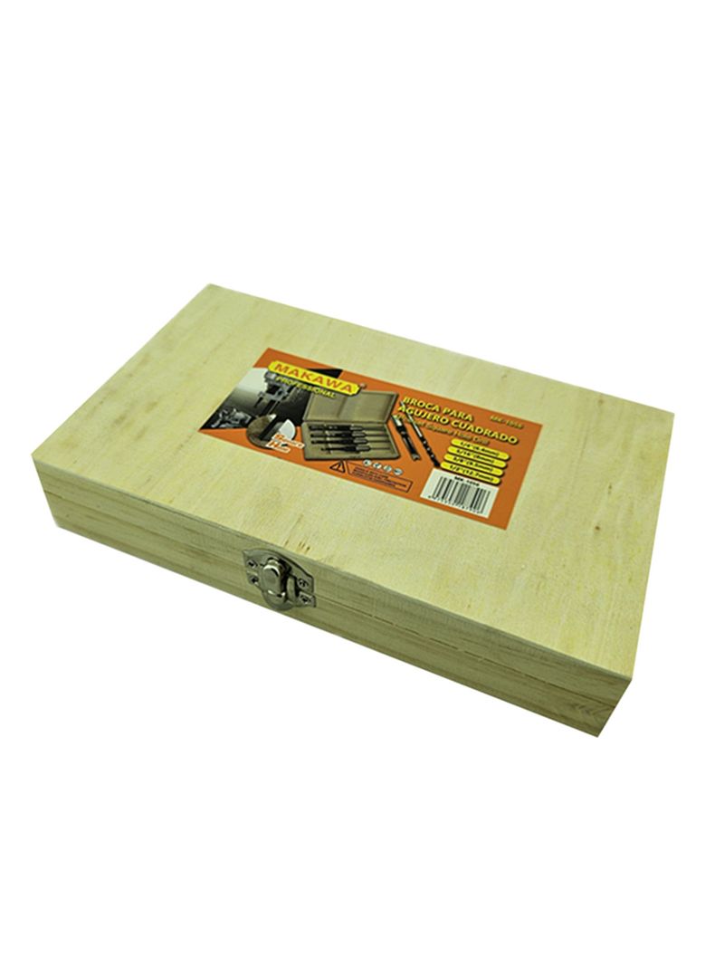 Juego Brocas Agujero Cuadrado Para Madera 4 Piezas Mk-1056-1