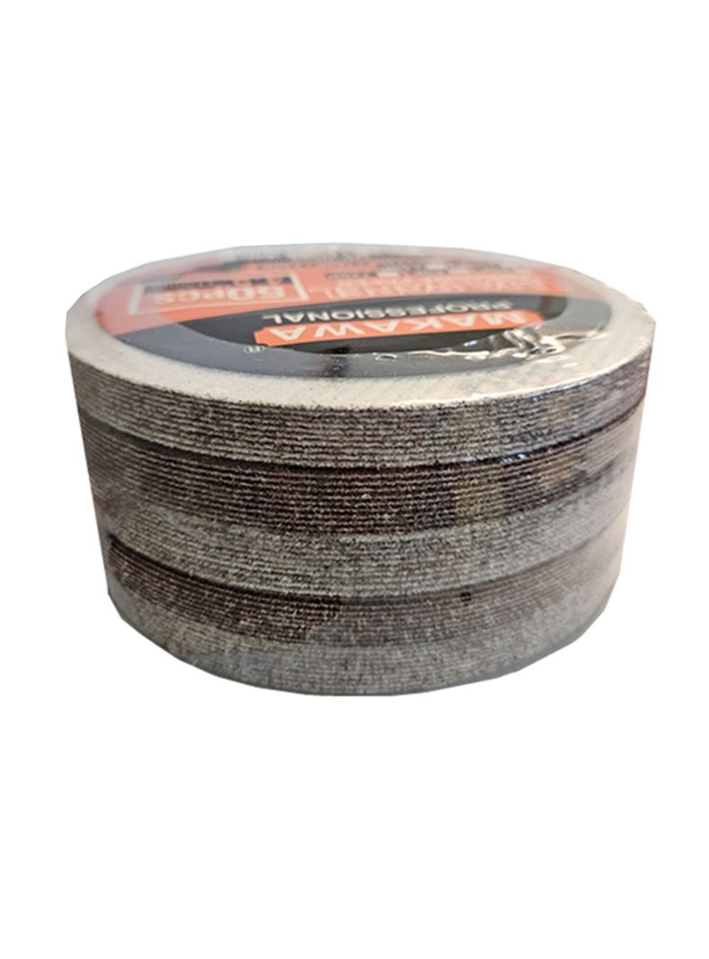 50 Disco Lija Para Pulir 115mm Grano 80 Velcro Makawa-0