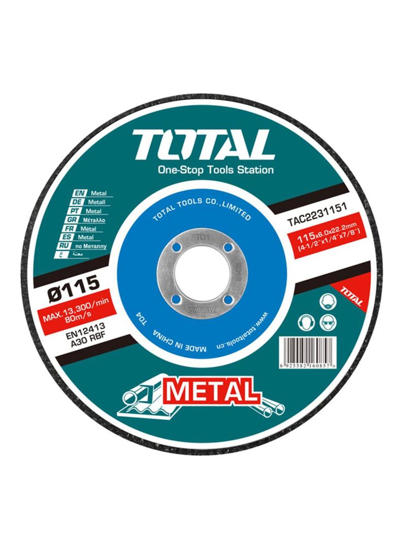 Disco De Desbaste Para Metal 115mm Total Tac2231151