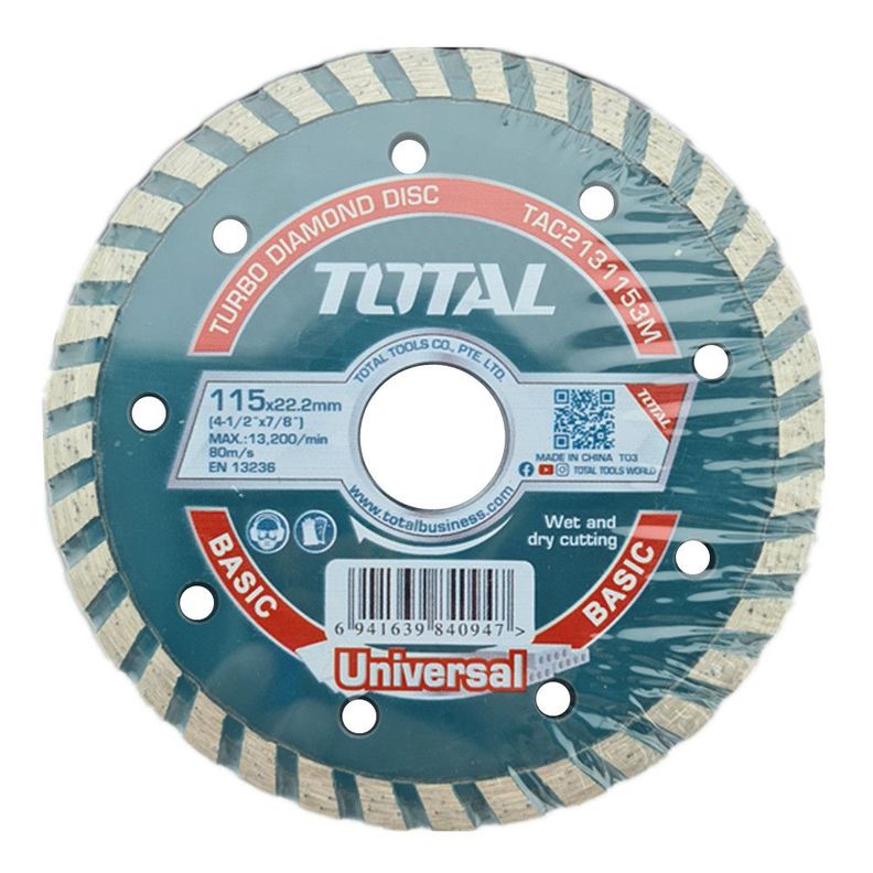 Disco De Corte Diamantado Turbo 4 1/2 115mm Total-1