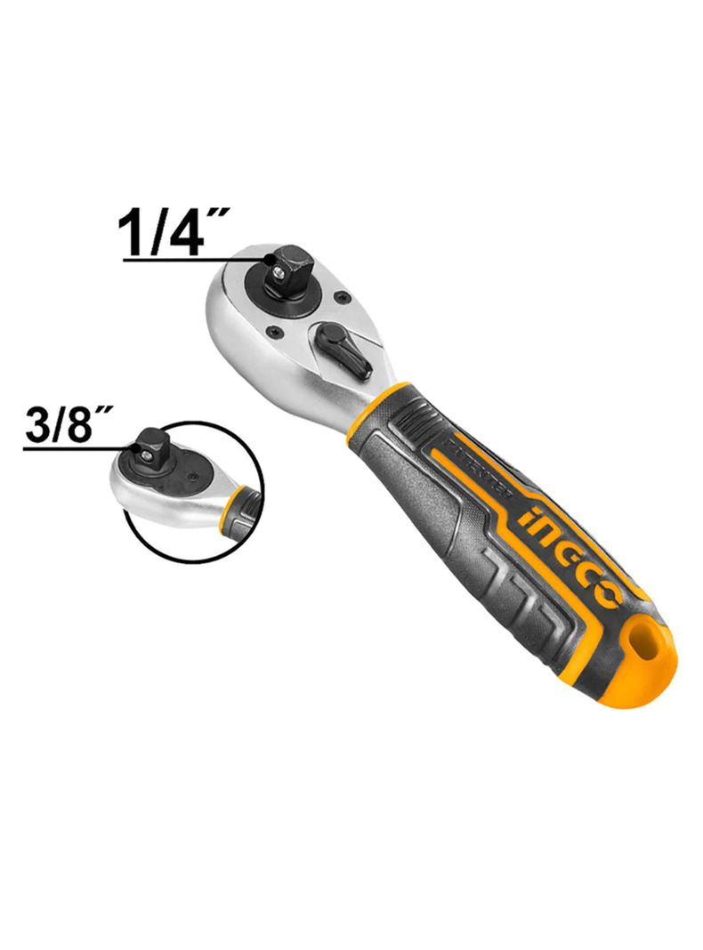 Llave Chicharra Combinada 2 En 1 1/4 Y 3/8 Ingco Hrth081438-2