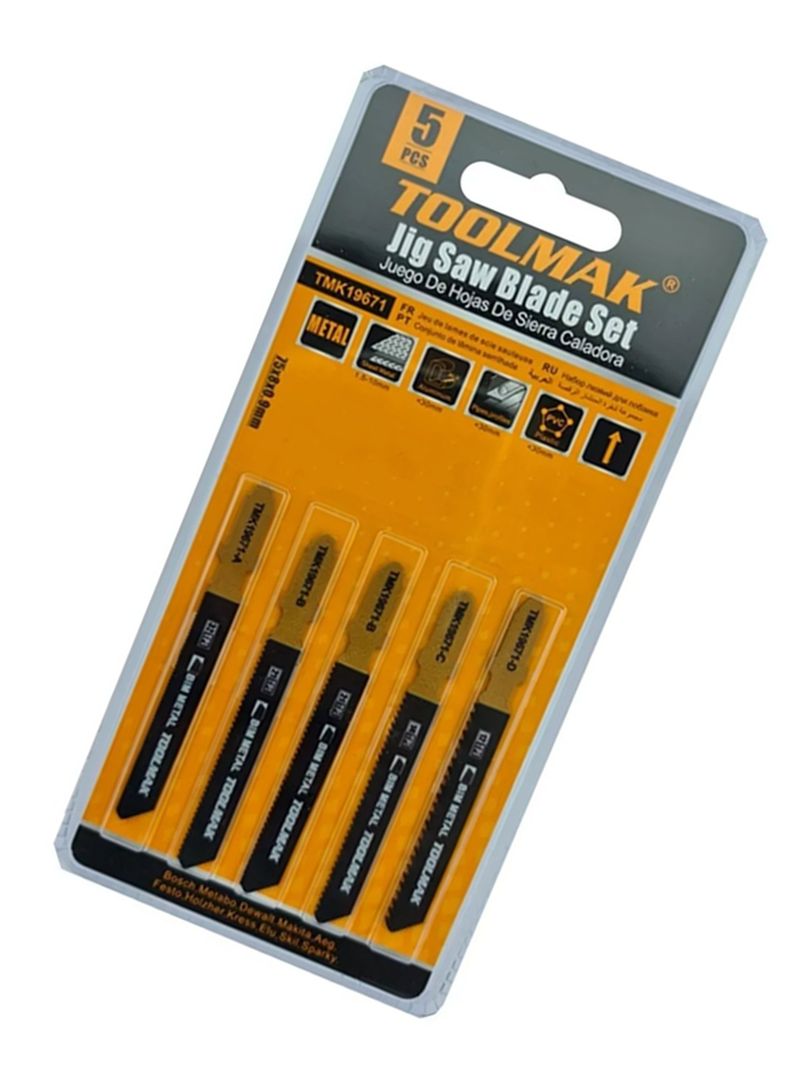Set Hojas Bi Metal P/ Sierra Caladora 5pcs Toolmak Tmk19671-1