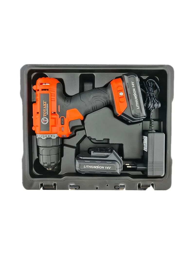 Taladro Atornillador Inalambrico 10mm 14v Toyaki Tk839-2