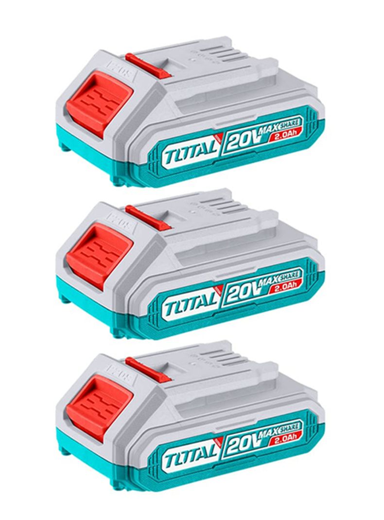 Kit 3 Baterias De Litio-ion 20v 2ah Total Tosli240311-0