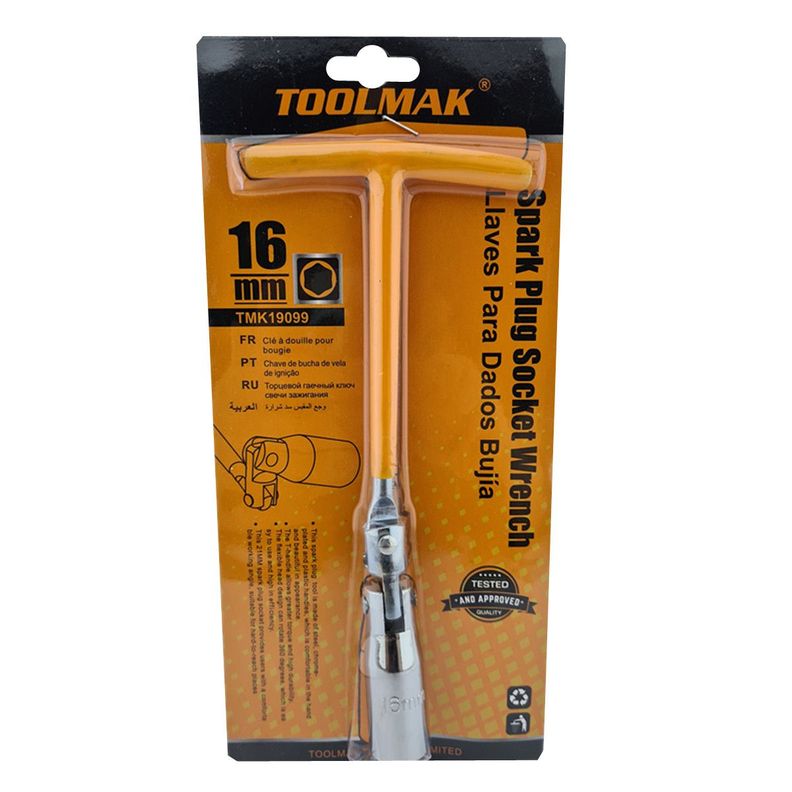 Llave Dado Saca Bujia Auto 16mm Toolmak Tmk19099-0