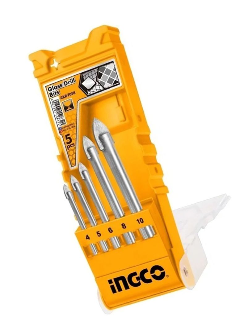 Set Brocas Punta Flecha Cerámica Vidrio 5pcs Ingco-2