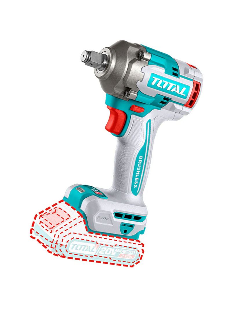 Taladro Pistola Llave Impacto 20v Carg+ 2bat Total Tiwli2040-1