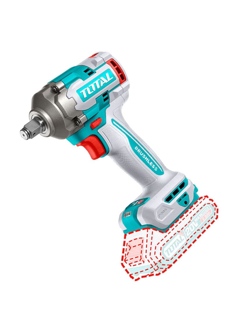 Taladro Pistola Llave Impacto 20v Carg+ 2bat Total Tiwli2040-2