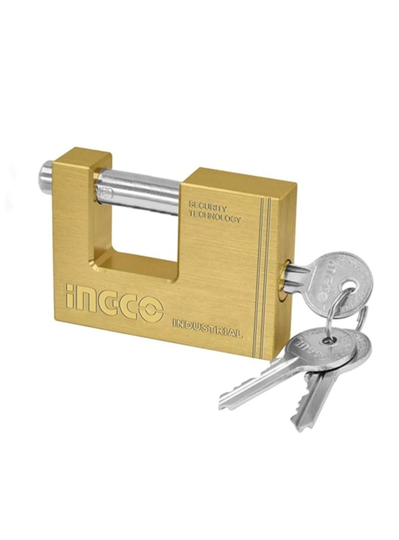 Candado Bronce Antipalanca C/3 Llaves 80 Mm Ingco Dbbpl0802-0