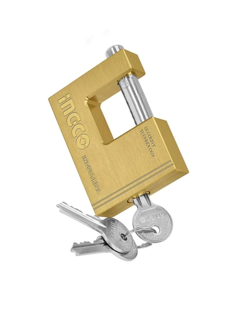 Candado Bronce Antipalanca C/3 Llaves 80 Mm Ingco Dbbpl0802-1