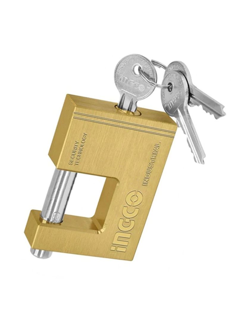 Candado Bronce Antipalanca C/3 Llaves 80 Mm Ingco Dbbpl0802-2