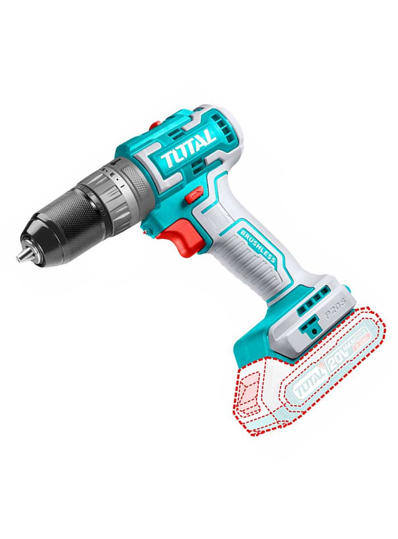 Taladro Atornillador 20v 2bat+ Cargador Total Tdli20508-2