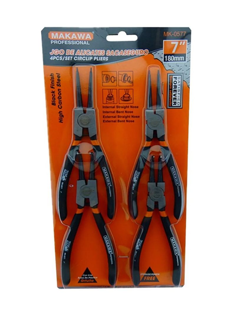 Set De Alicates Sacaseguros 7 Pulgadas Mk0577-0