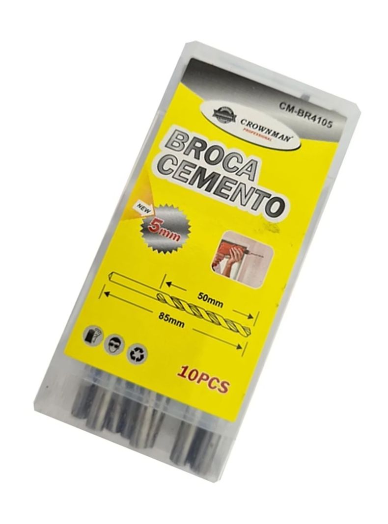 Set De Brocas Para Concreto 5mm 10 Piezas Cmbr4105-2