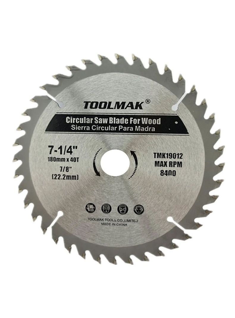 Disco Sierra Circular 7 1/4 PulG 40 Dientes Tmk-0