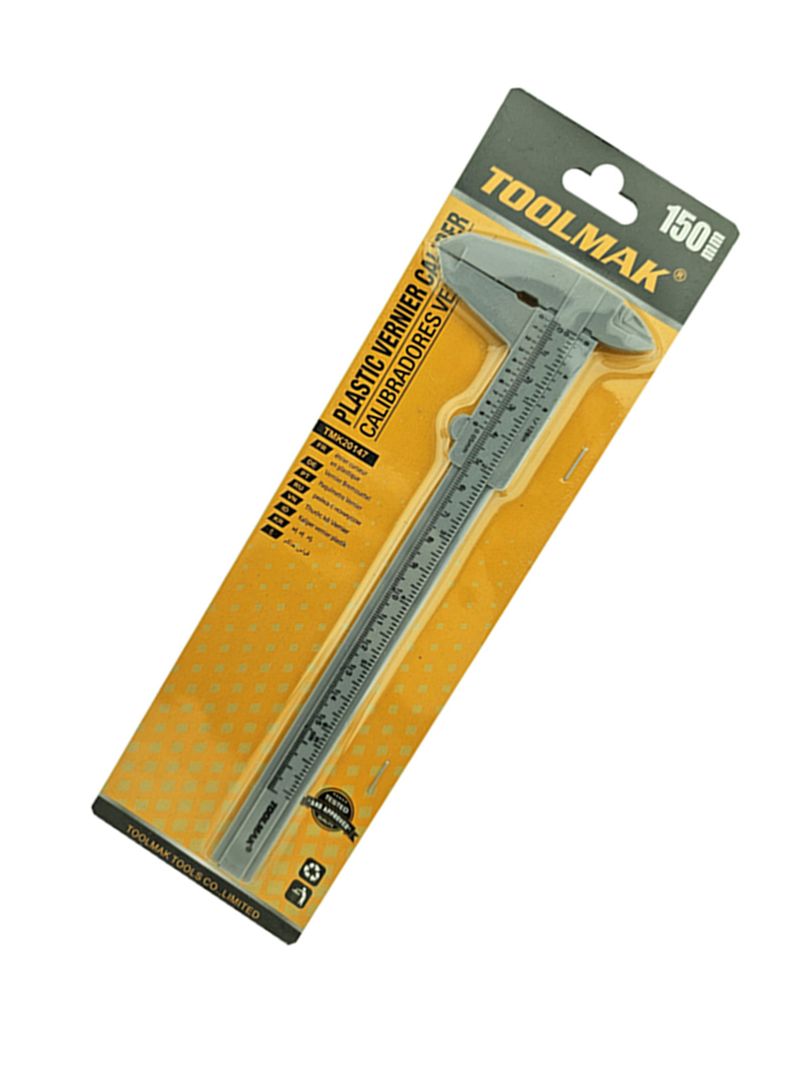 Pie De Metro Vernier Análogo Plástico 150mm Toolmak TMK20147-1