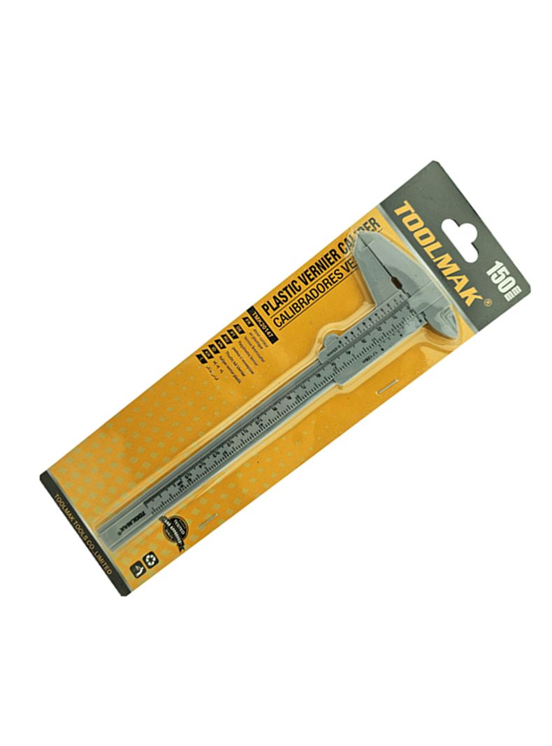 Pie De Metro Vernier Análogo Plástico 150mm Toolmak TMK20147-2