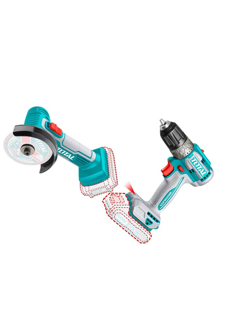 Mini Galletera Esmeril Angular+ Taladro 20v Total-2