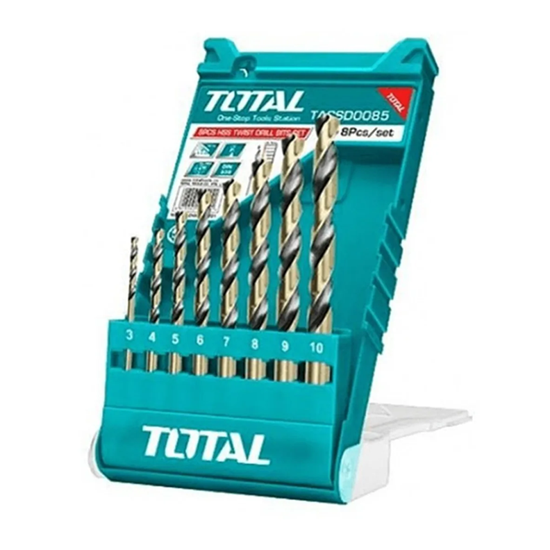 Set Juego Brocas Para Metal 8 Pcs Total Tacsd0085-0