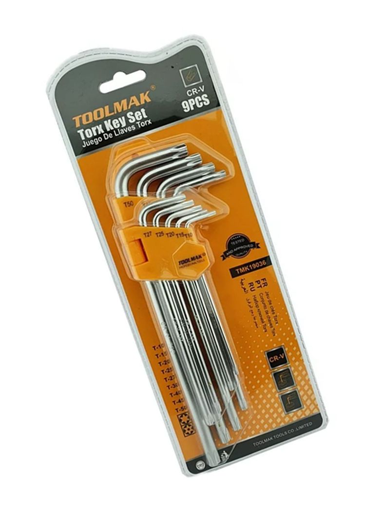 Juego Llaves Allen Punta Estrella 9 Pcs Tmk19036-1