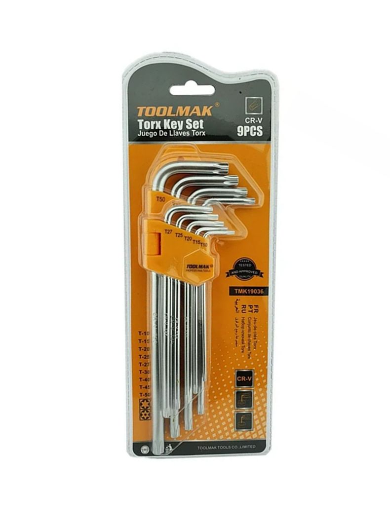 Juego Llaves Allen Punta Estrella 9 Pcs Tmk19036-2