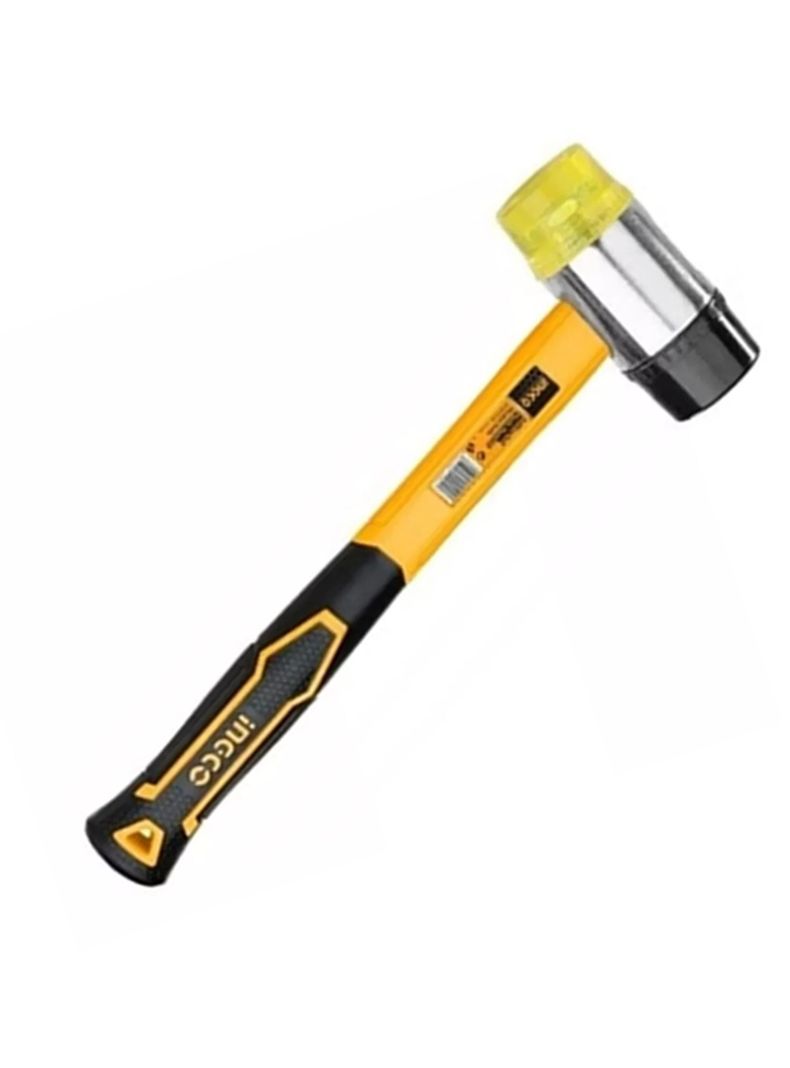Martillo Suave Doble Cara Cabeza Goma Plástico 40mm Ingco-1