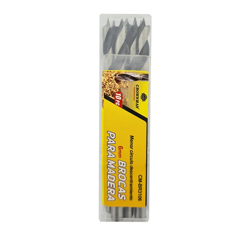 Set De Brocas Para Madera 6mm 10 Piezas Cmbr3106-0
