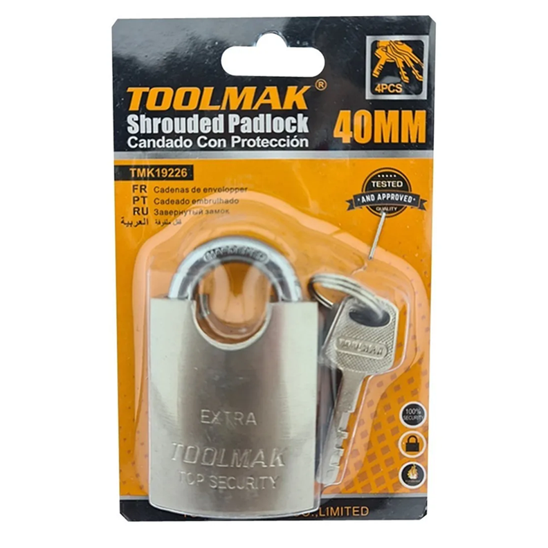 Candado De Seguridad Con Proteccion Acero 40mm Tmk-1