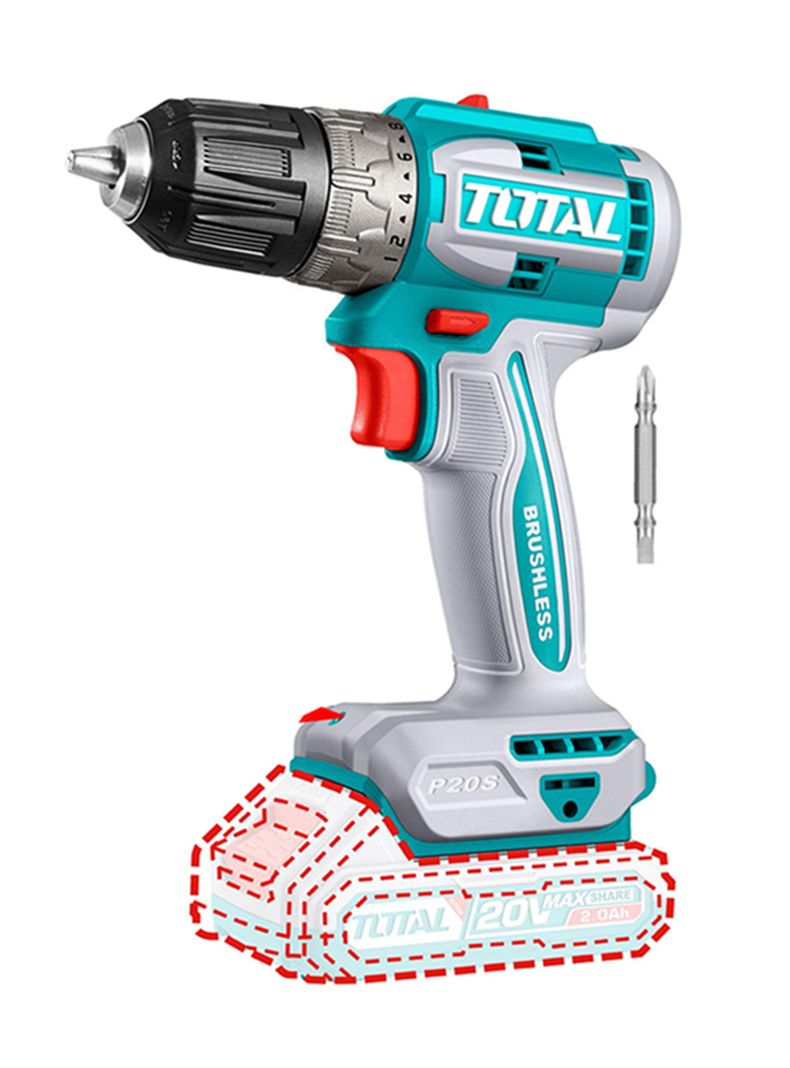 Taladro Atornillador Inalambrico 10mm 20v Total Tdli204531-0