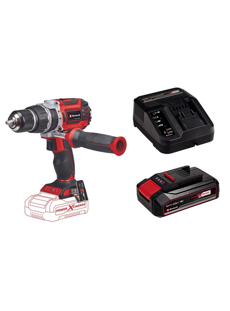 Taladro Atornillador Percutor 13mm 18v Bat+ Cargador Einhell-0