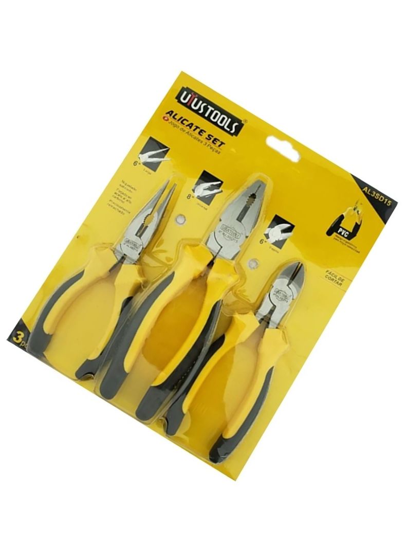 Set Kit Juego De Alicates 3 Piezas Uyustools-2