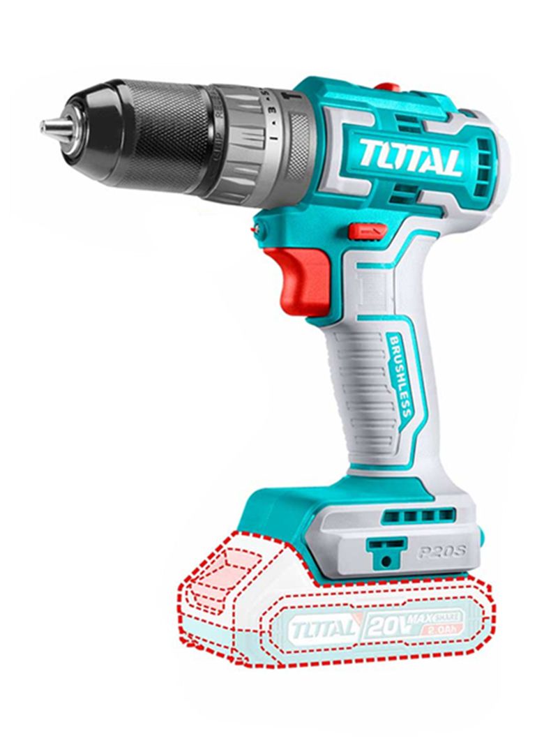 Taladro Atornillador Percutor 10mm 20v 2bat+ Carg Tidli20508  -1