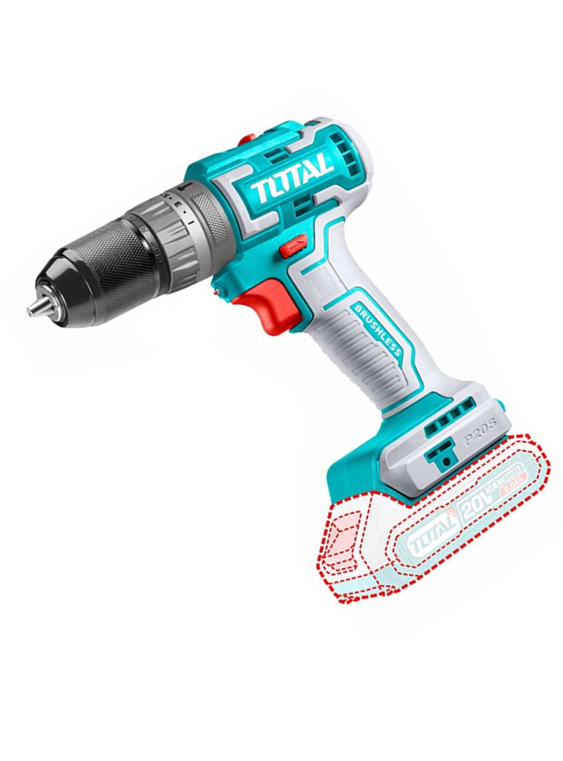 Taladro Atornillador Percutor 10mm 20v 2bat+ Carg Tidli20508  -2