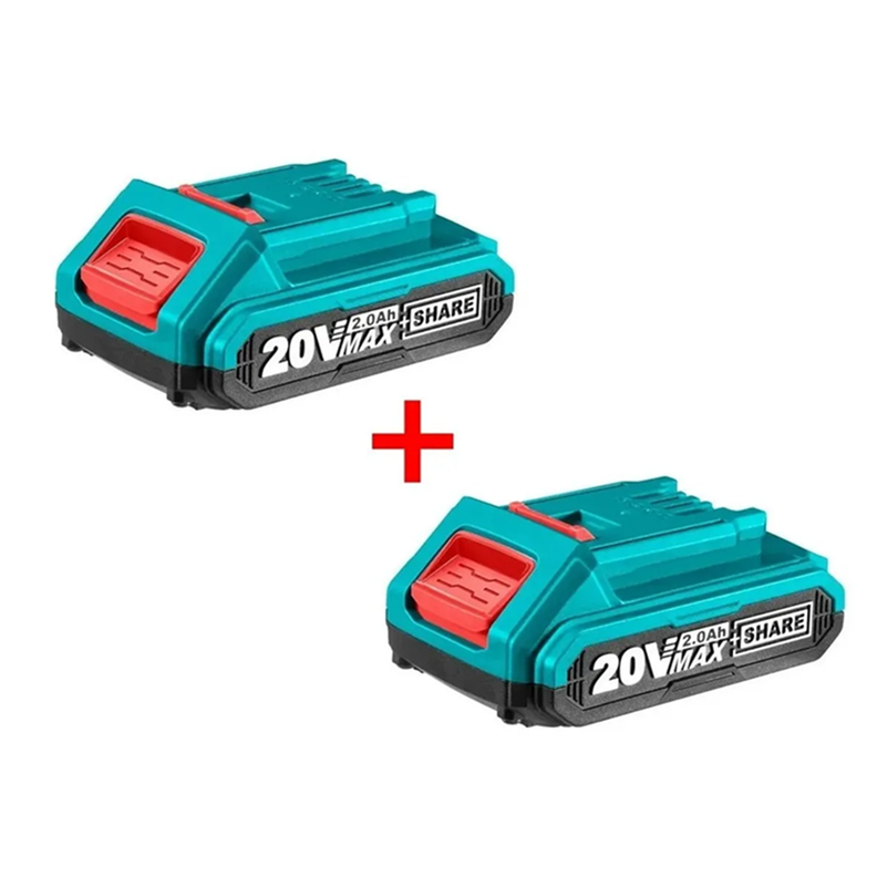Taladro Atornillador 20v 10mm 2Bat+ Cargador Total-2