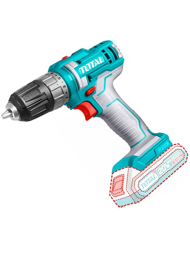 Taladro Atornillador 10mm 20v Bat+ Carg Total Tdli200515-1