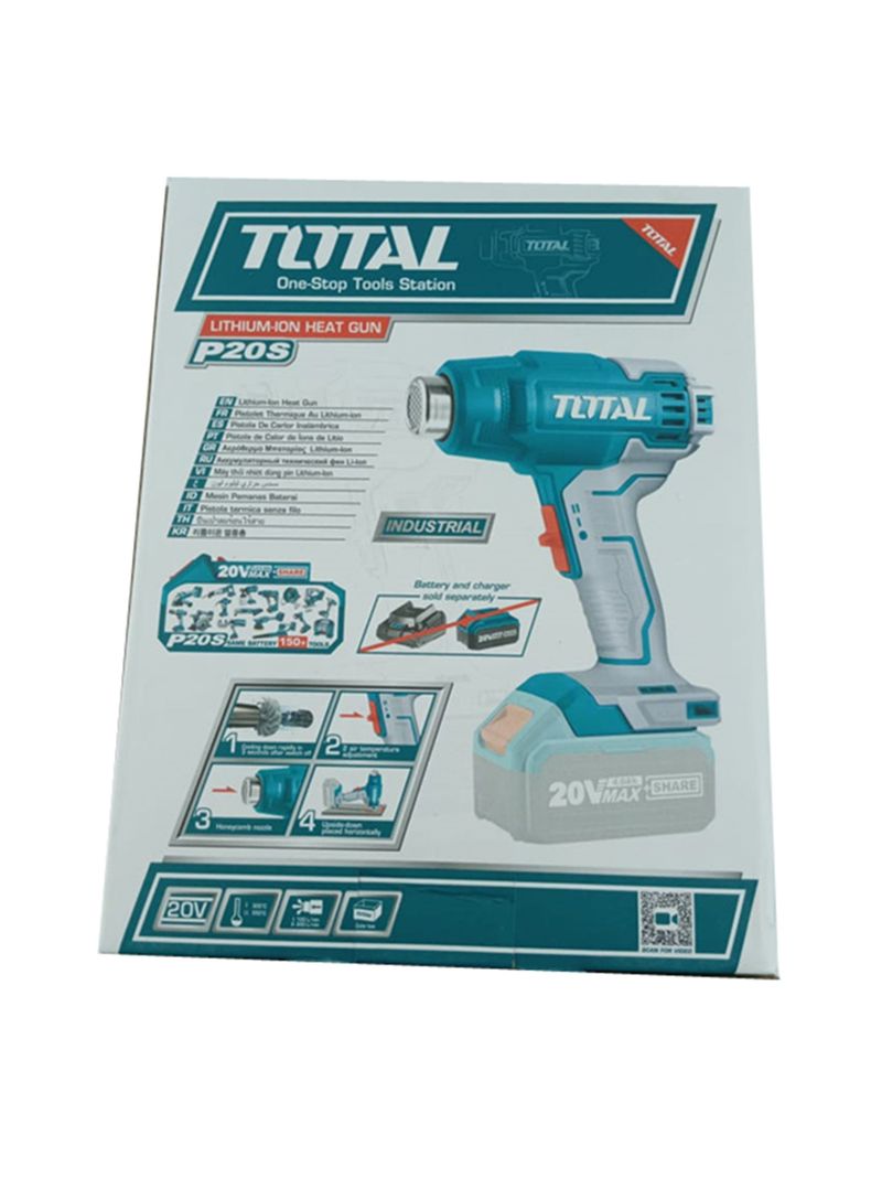 Pistola De Calor Inalámbrica 20v Carg+ Bat Total Tbli2002-1